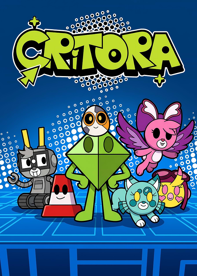 Critora Cartoon Character Group Poster