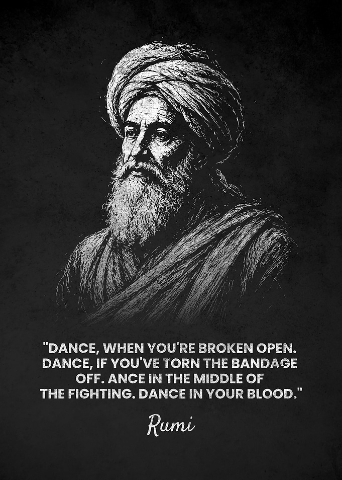 Rumi DANCE Quote Inspirational Poster