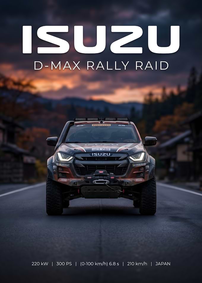 Isuzu D-Max Rally Raid Poster