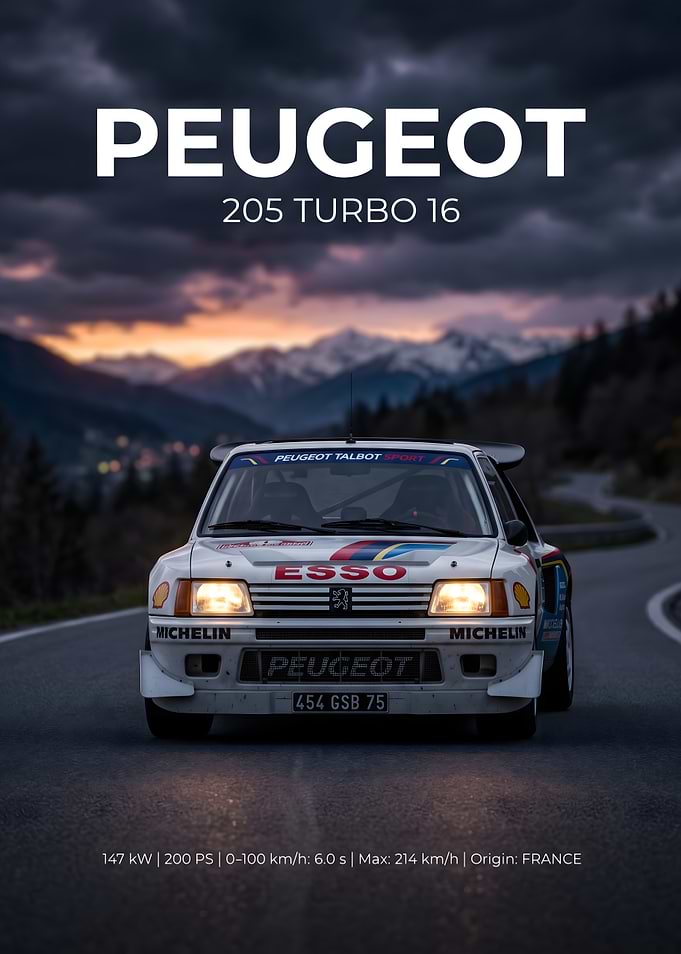 Peugeot 205 Turbo 16 Rally Car