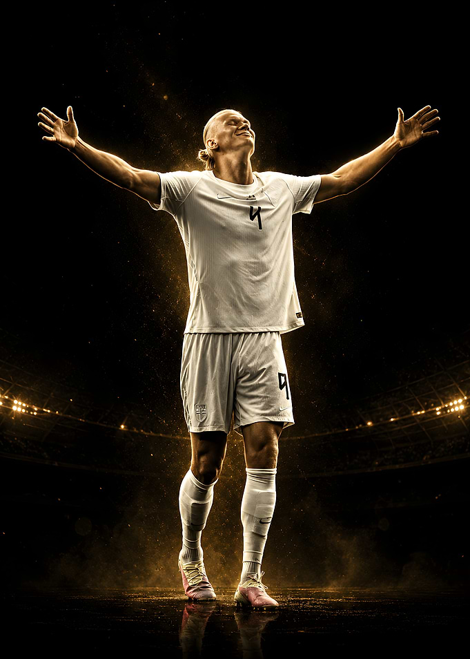 Erling Haaland Celebrating Goal