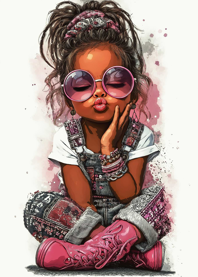Stylish Girl with Pink Sunglasses