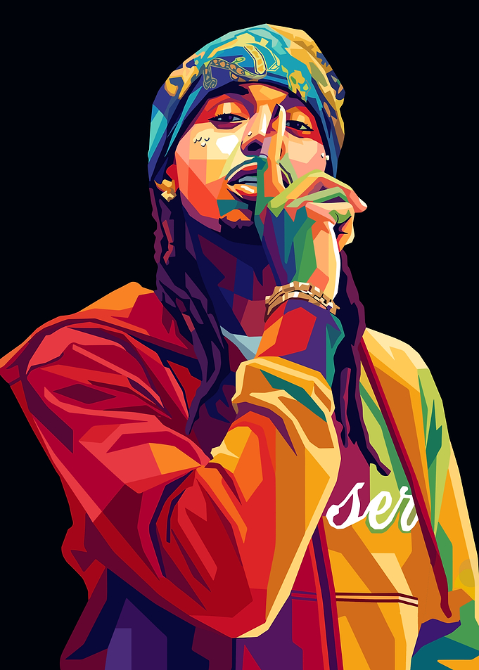 Colorful Pop Art Portrait of Playboi Carti