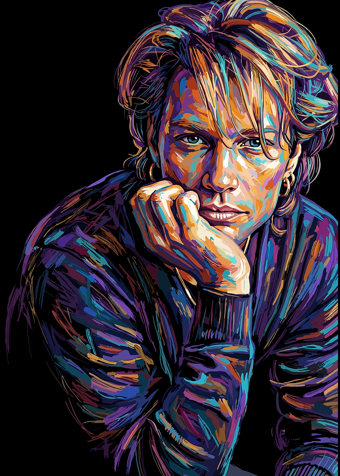 Colorful Jon Bon Jovi Portrait