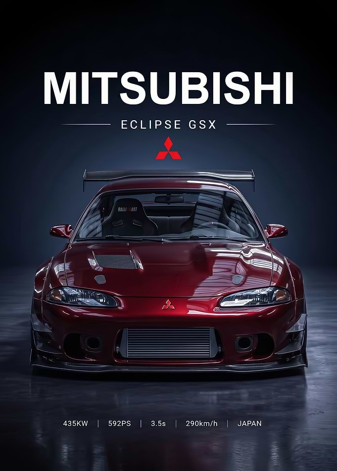 sleek race Eclipse GSX car Poster