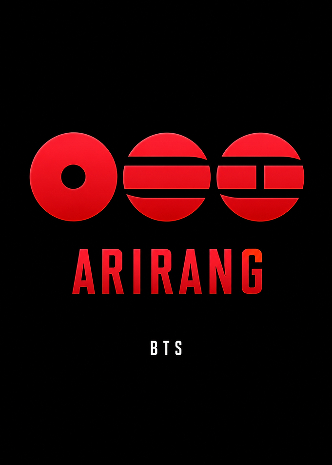 Arirang BTS Minimalist Red Logo