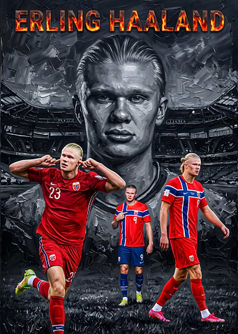 Erling Haaland Norway Football Poster