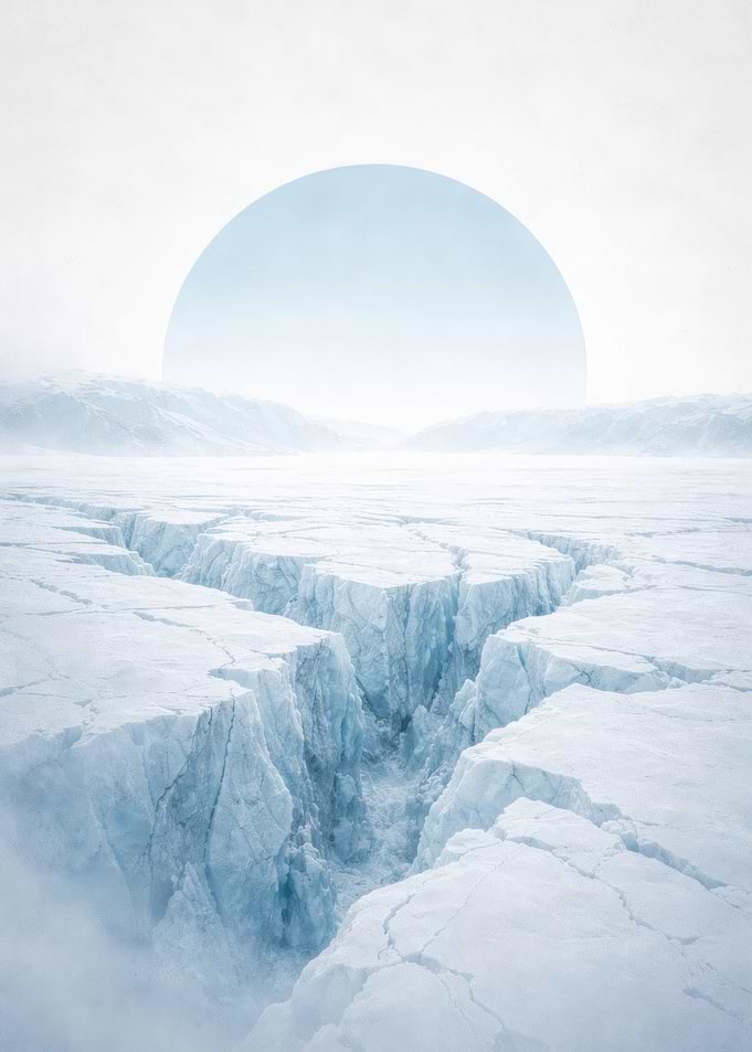 Minimalist Arctic Glacier Landscape