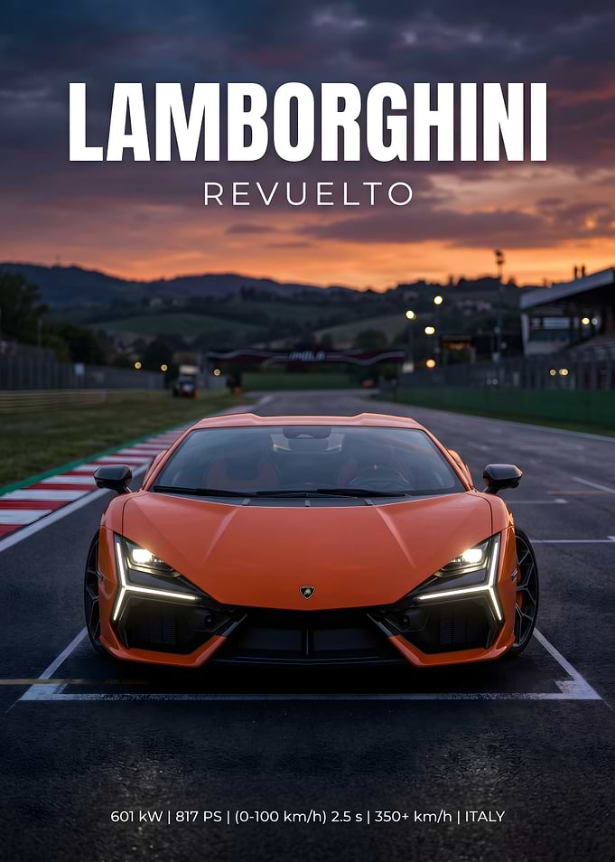 Lamborghini Revuelto on Racetrack