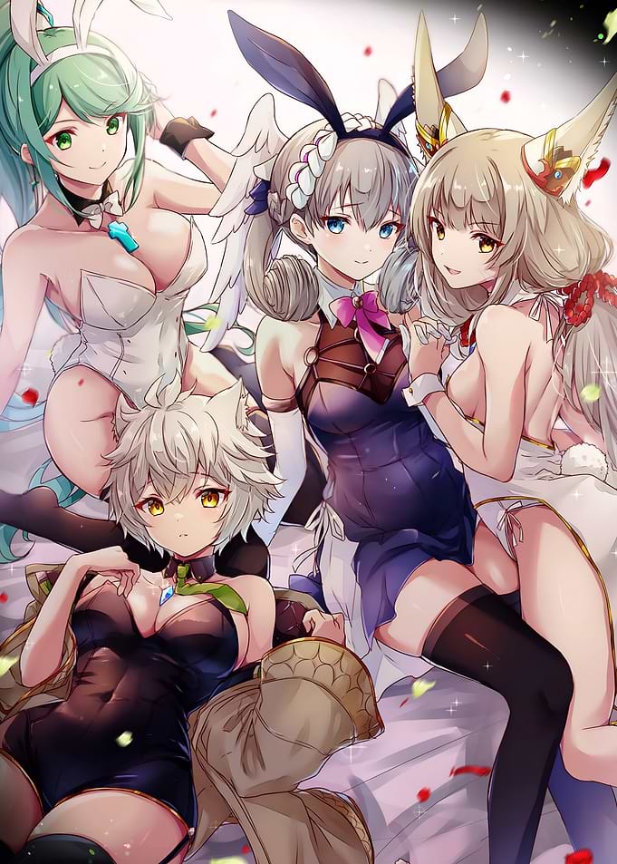 Anime Girls in Bunny Costumes