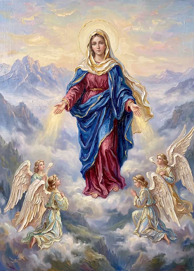 The Virgin Mary Ascending with Angels