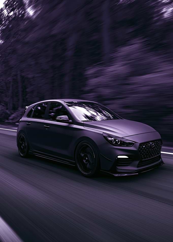 Matte Black Hyundai i30 N