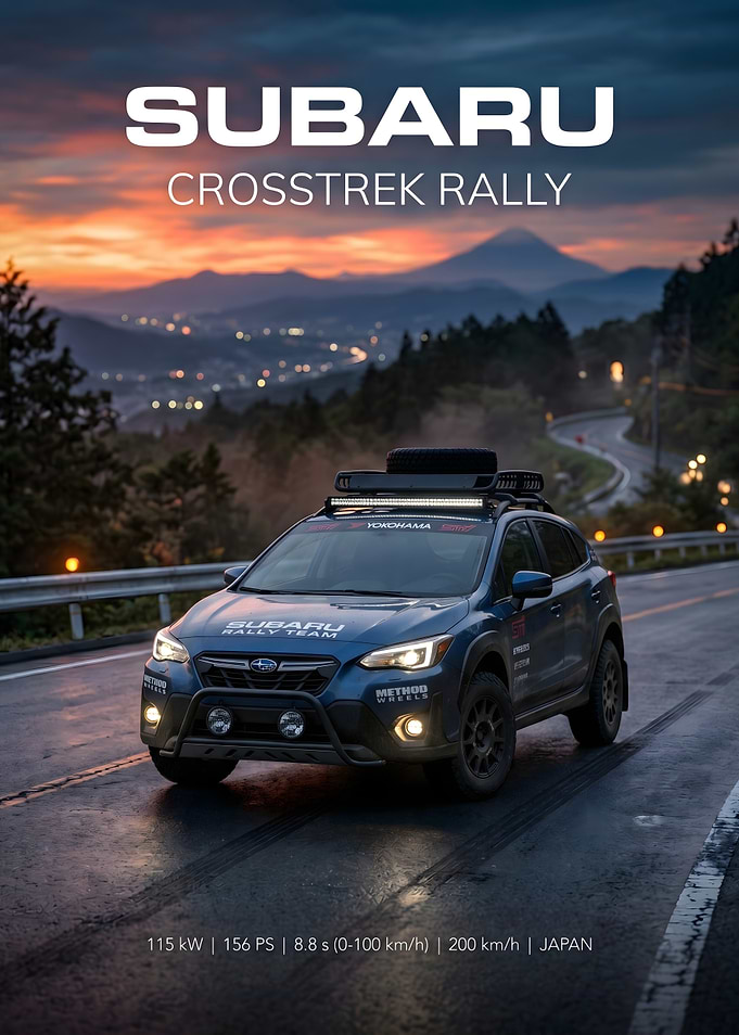 Subaru Crosstrek Rally Car Poster