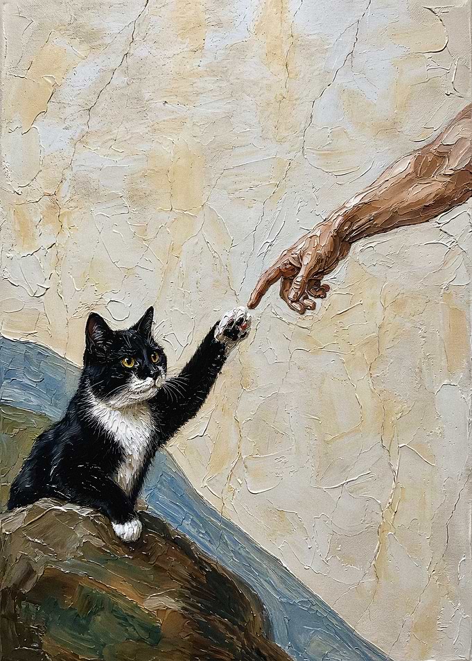 The Creation of Cat Painting