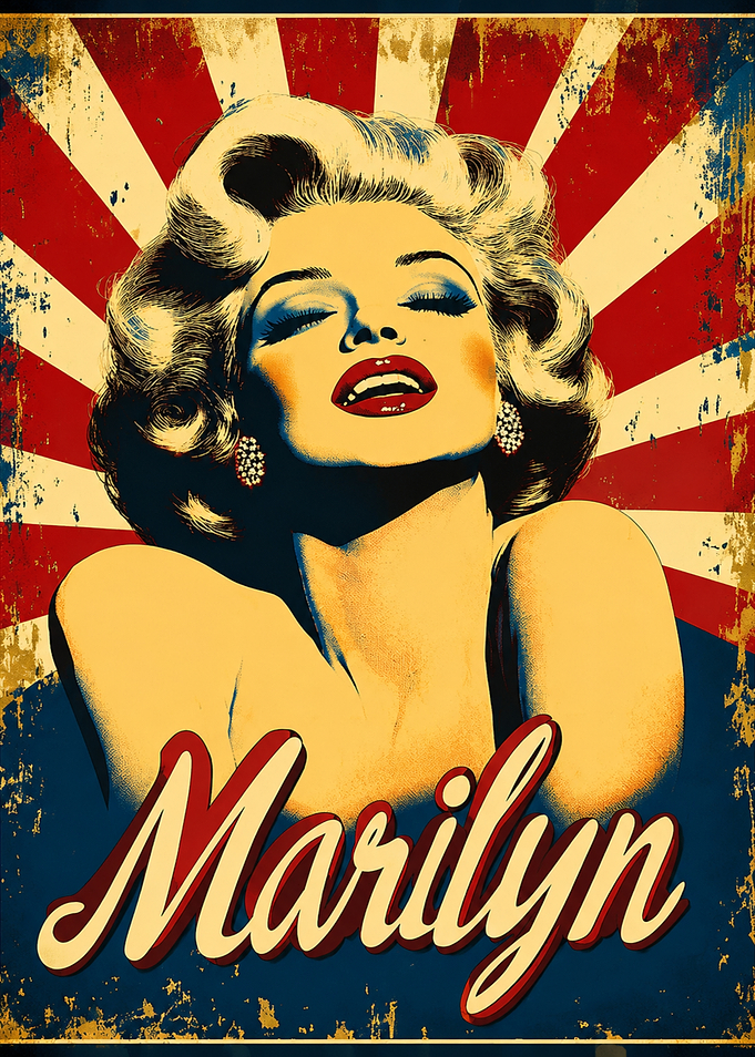 Vintage Marilyn Monroe Pop Art Poster