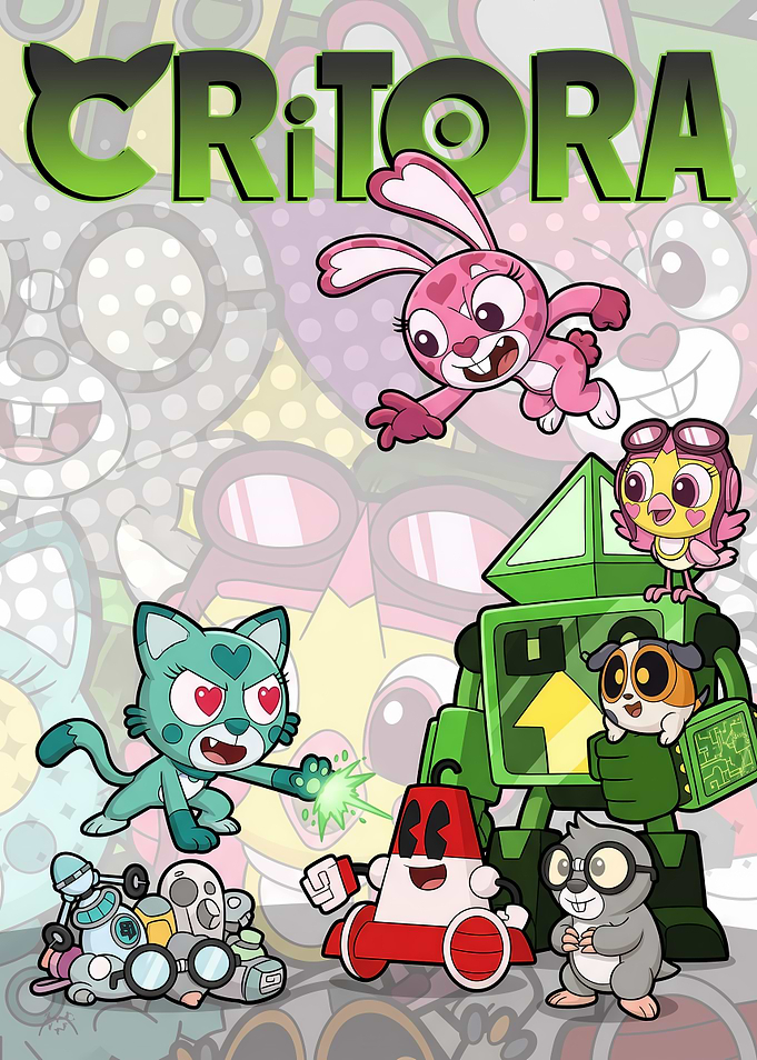 Critora Cartoon Character Ensemble Poster