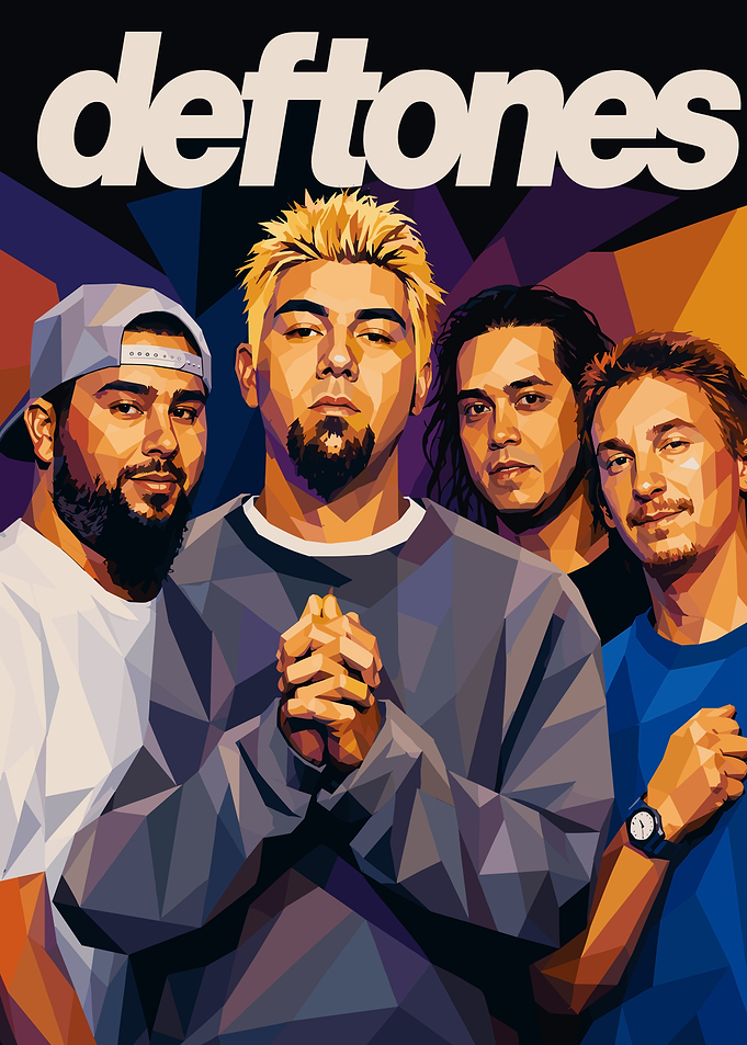 Deftones Band Low Poly Art Poster