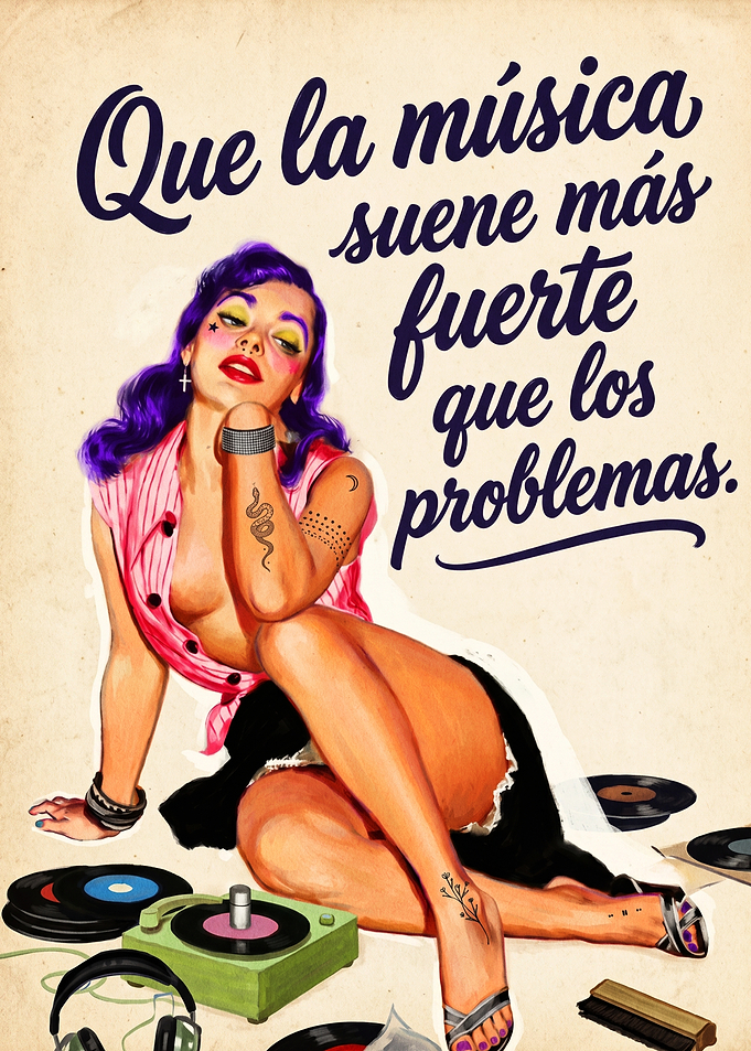 Retro Pin-up Music Poster