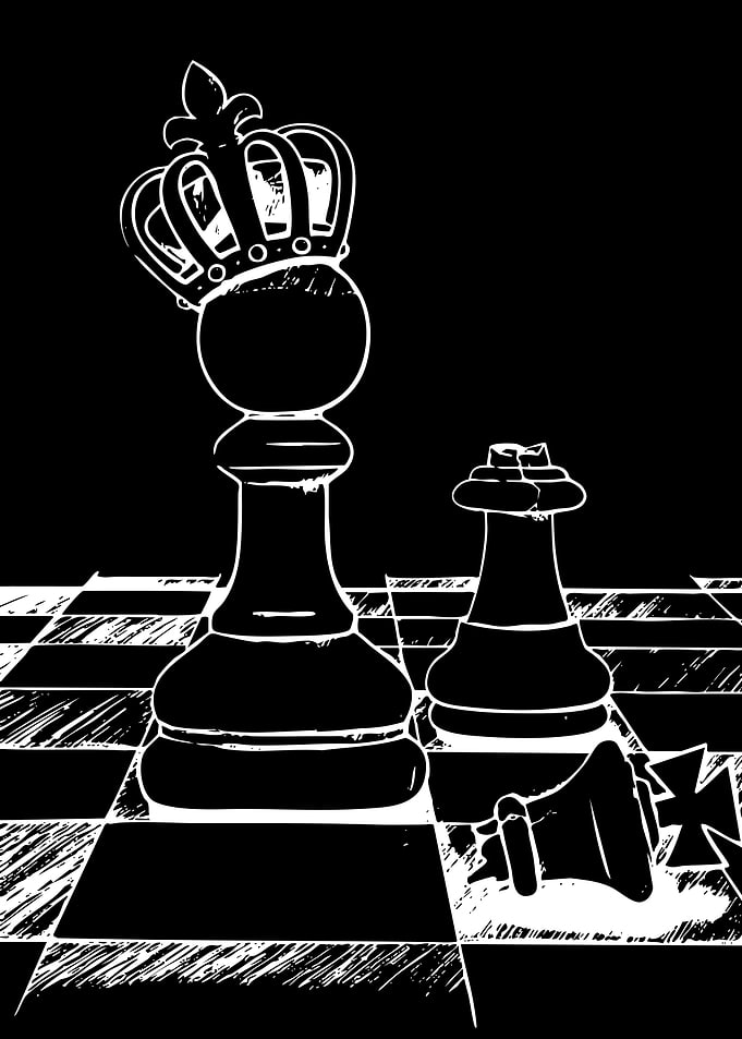 Chess Pawn Crowned King Illustration