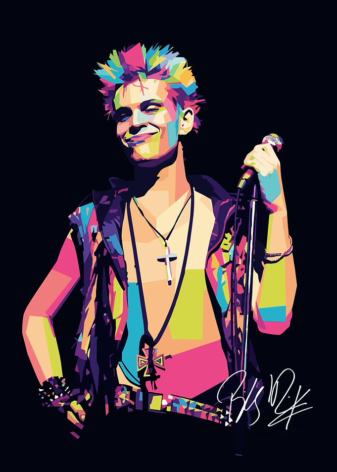 Billy Idol Pop Art Portrait