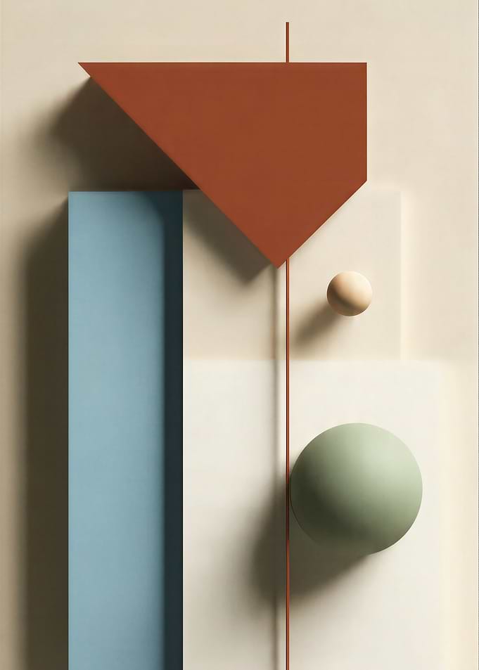 Minimalist Geometric Abstract Composition