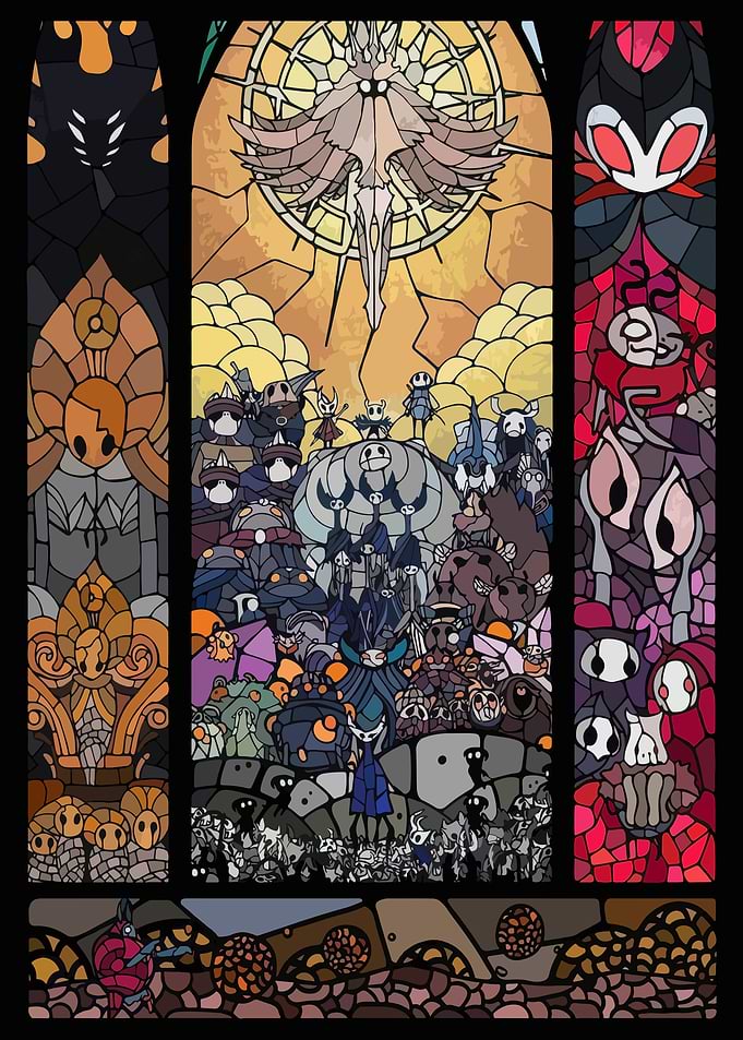 Hollow Knight Stained Glass Art