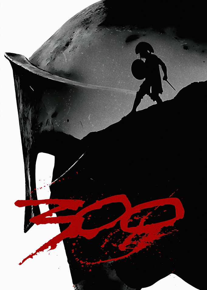 300 Movie Poster Spartan Silhouette