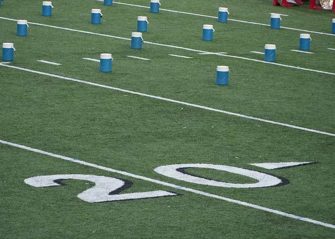 Water Coolers on Football Field