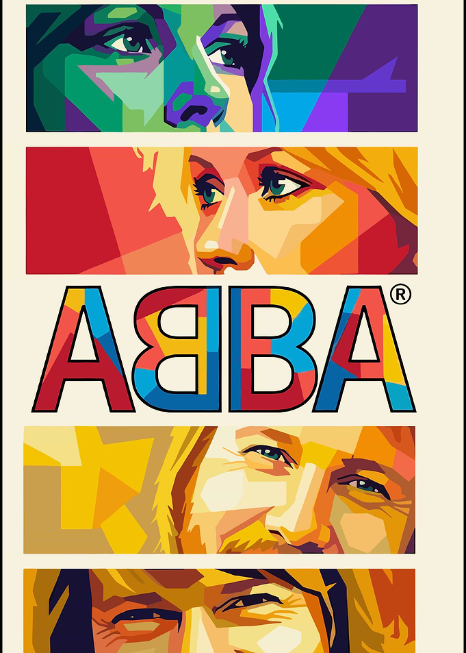 ABBA Pop Art Portrait Poster