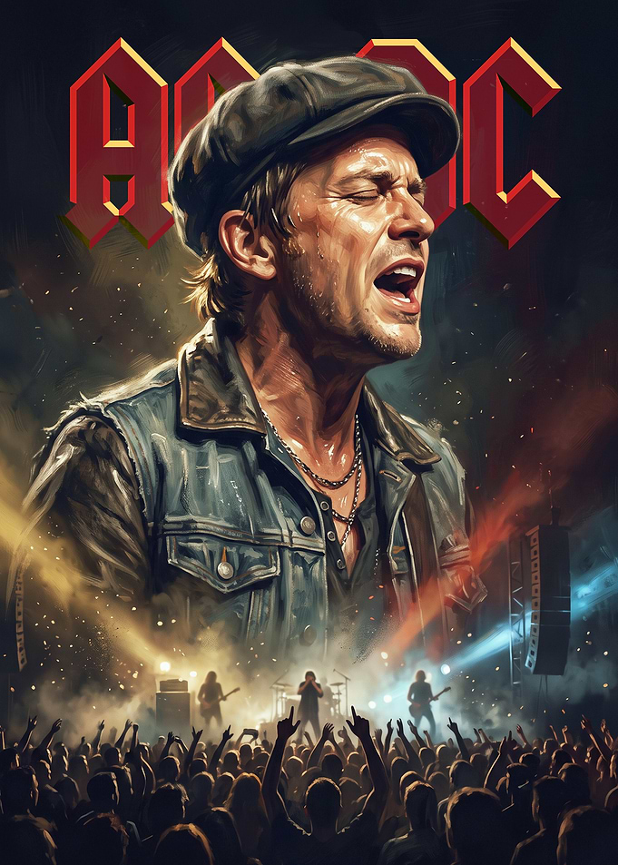 AC/DC Concert Tribute Art