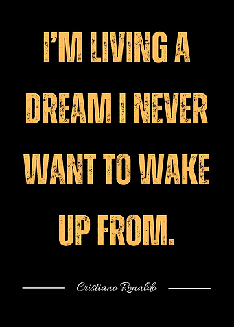 Cristiano Ronaldo Inspirational Quote Poster