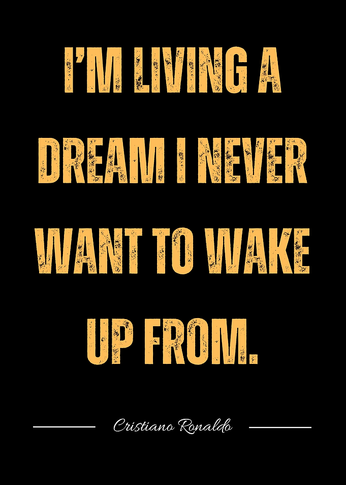 Cristiano Ronaldo Inspirational Quote Poster