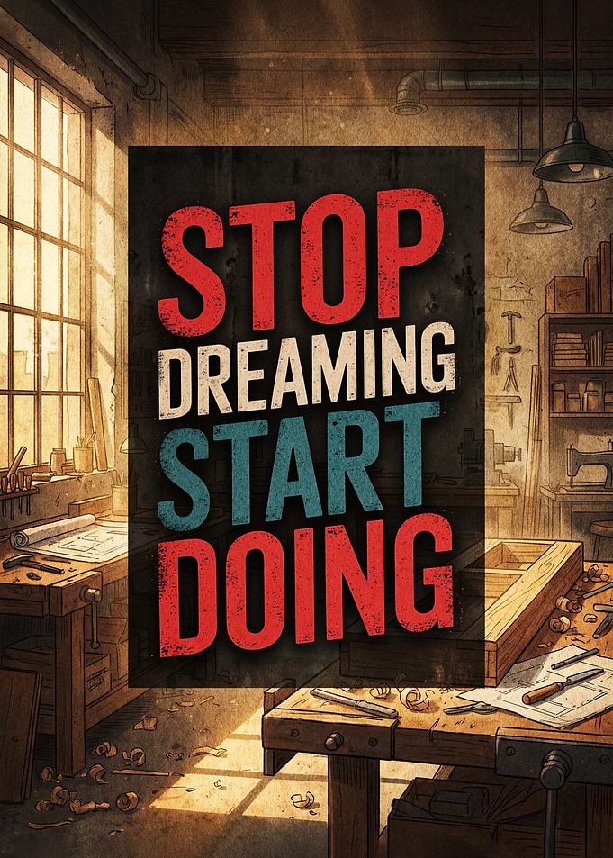 Stop Dreaming Start Doing Workshop Poster
