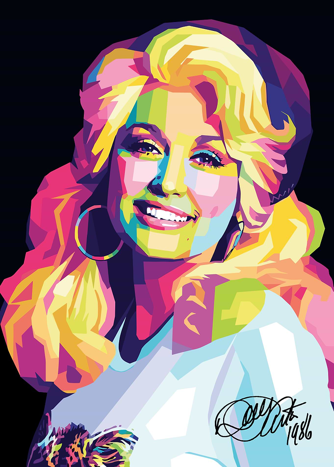 Dolly Parton WPAP Pop Art Portrait
