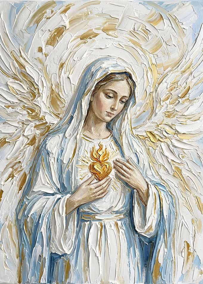 Immaculate Heart of Mary Angelic Painting