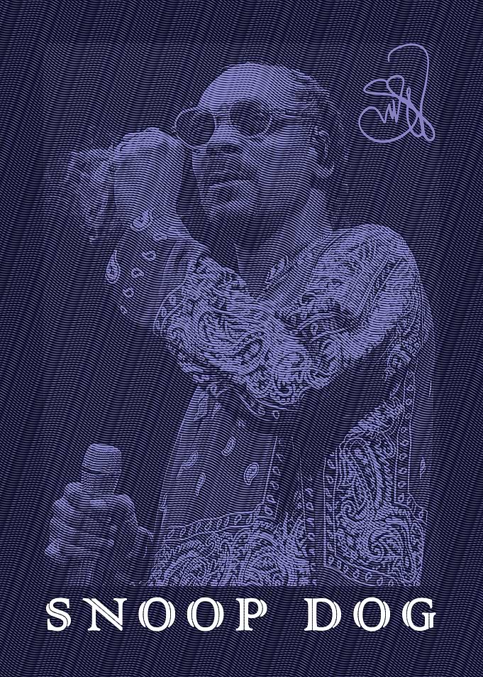 Snoop Dogg Line Art Portrait