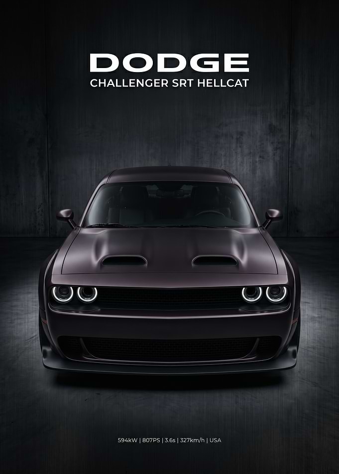Dodge Challenger SRT Hellcat Poster