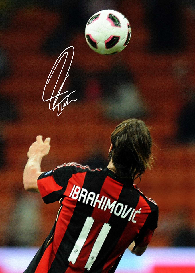 Zlatan Ibrahimovic Signed Soccer
