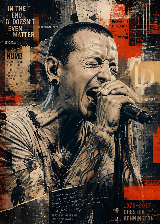 Chester Bennington Linkin Park Tribute Poster