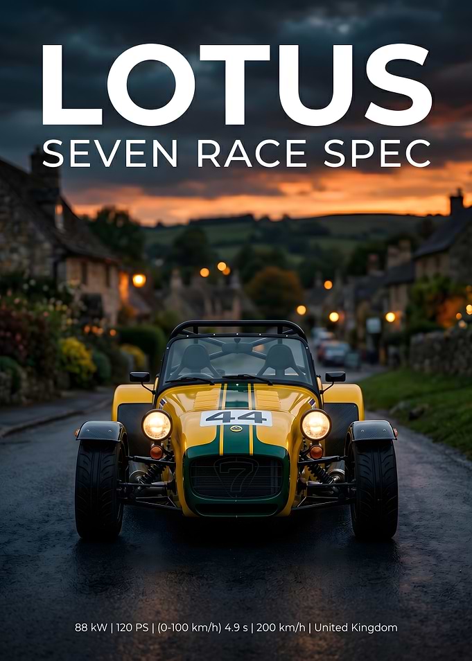 Lotus Seven Race Spec Poster
