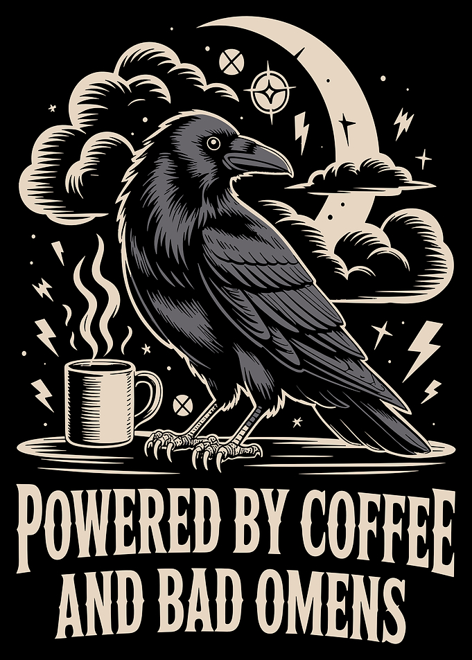 Powered by Coffee and Bad Omens