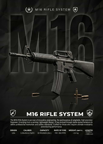 M16 Rifle System Technical Poster
