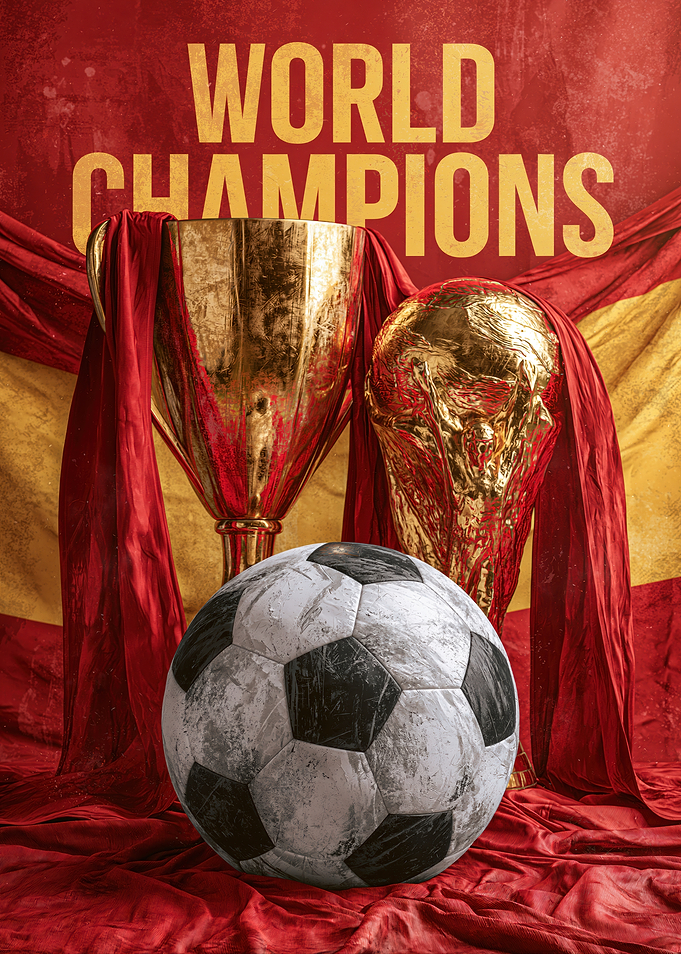 Spain World Champions Soccer Poster