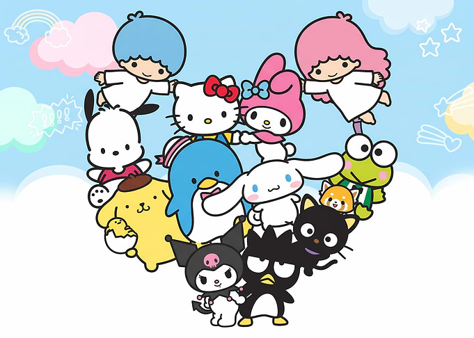 Sanrio Characters Heart Shape Collage