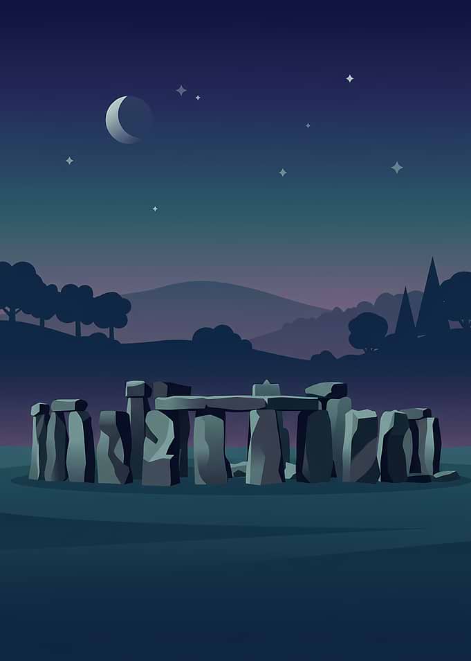 Stonehenge Under a Night Sky