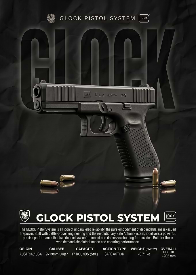 Glock 17 Pistol System Poster