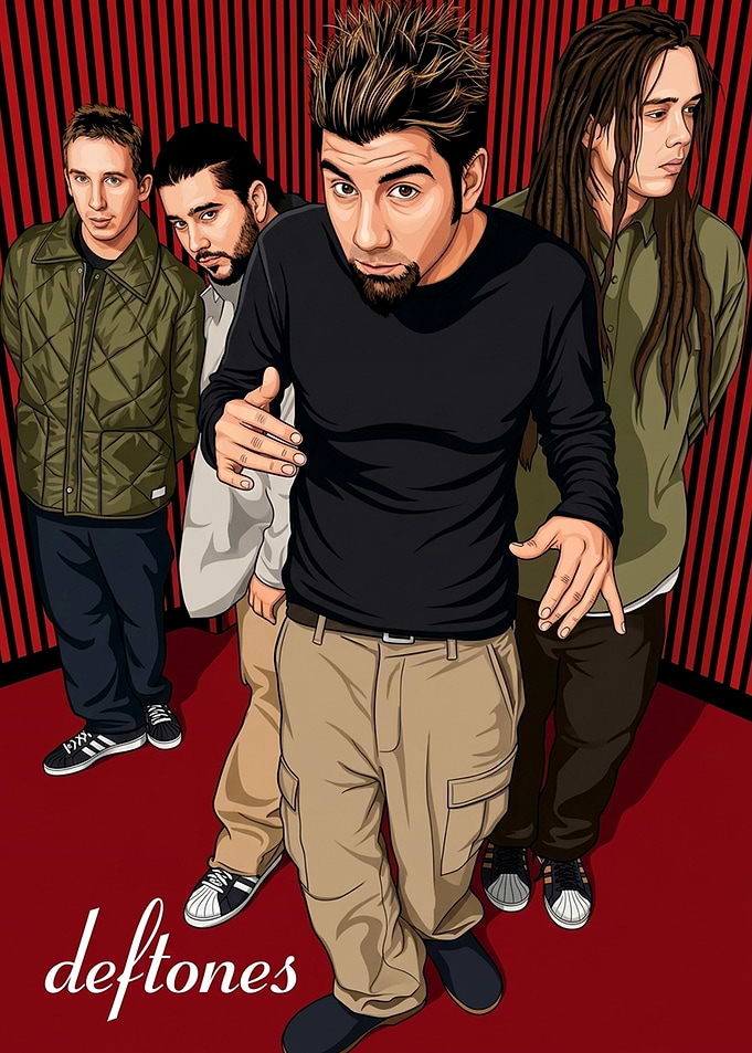 Deftones Band Members Illustration