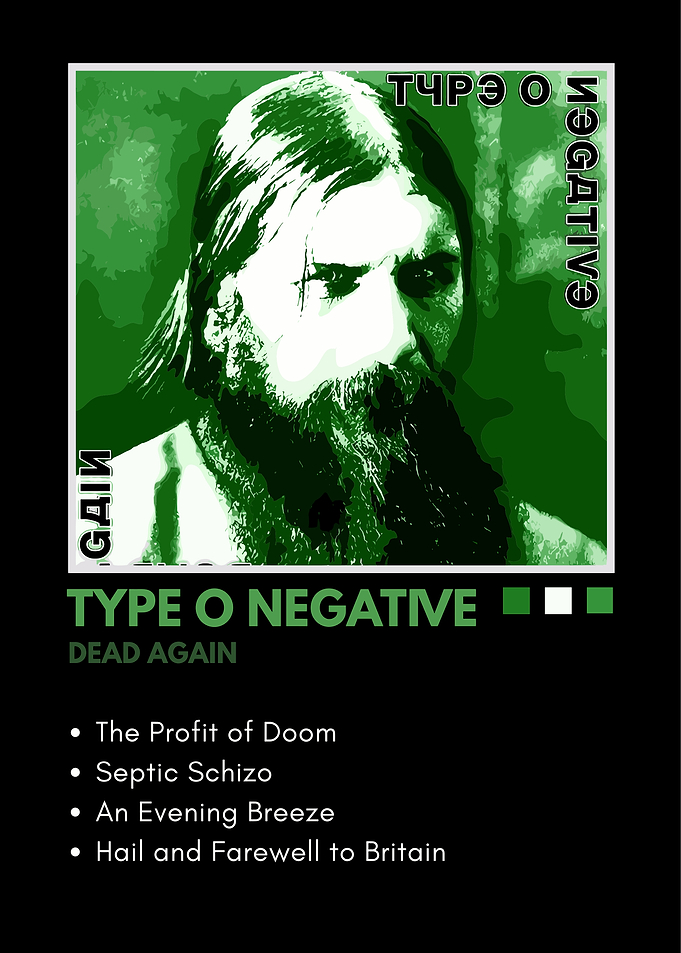 Type O Negative Dead Again Poster