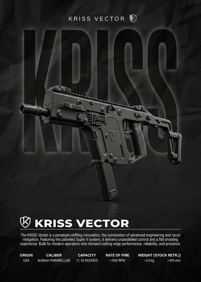 Kriss Vector Submachine Gun Promotional Poster