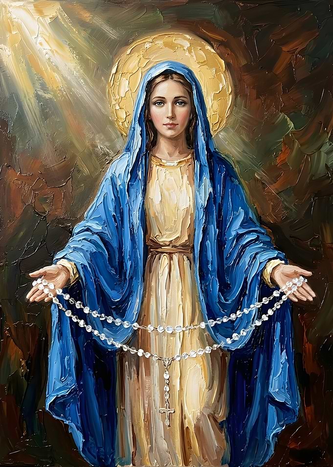Oil Painting of Virgin Mary